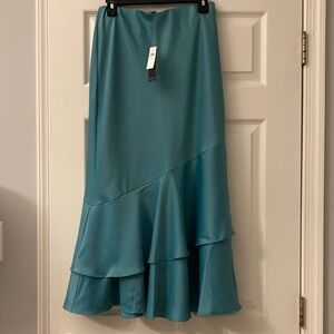 Banana Republic Green Blue Midi Trumpet Skirt